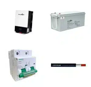 Kit de Respaldo GreenPoint: Inversor 1.5kW + Batería Litio 150Ah 25.6V