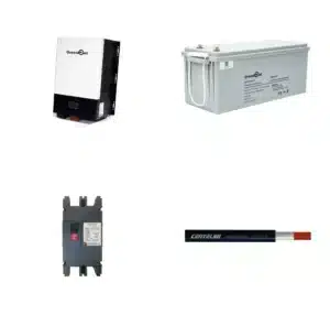 Kit de Respaldo GreenPoint: Inversor 3kW + Batería Litio 200Ah 25.6V