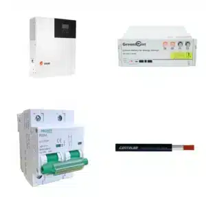 Kit de Respaldo: Inversor SRNE 3.5kW + Batería Litio GreenPoint 100Ah 51.2V