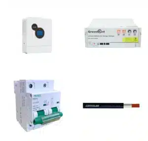 Kit de Respaldo: Inversor SRNE 5kW + Batería Litio GreenPoint 100Ah 48V