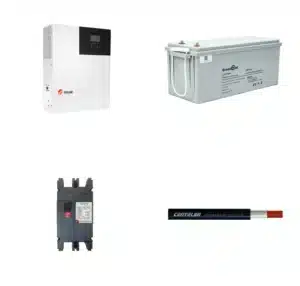 Kit de Respaldo: Inversor SRNE 3kW + Batería Litio GreenPoint 200Ah 24V
