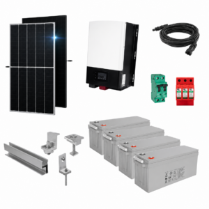 Kit Solar Aislado de 2800Wh/día y 3kW de Potencia Pico con Baterías de Gel
