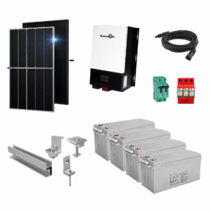Kit Solar Aislado de 2800Wh/día y 2kW de Potencia Pico con Baterías de Gel