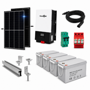 Kit Solar Aislado de 1850Wh/día y 1,5kW de Potencia Pico con Baterías de Gel