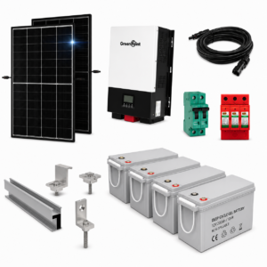 Kit Solar Aislado de 1850Wh/día y 1kW de Potencia Pico con Baterías de Gel