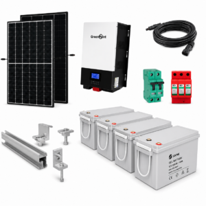 Kit Solar Aislado de 1400Wh/día y 2kW de Potencia Pico con Baterías de Gel