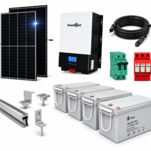 Kit Solar Aislado de 1400Wh/día y 1,5kW de Potencia Pico con Baterías de Gel