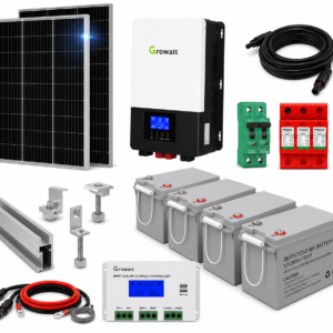 Kit Solar Aislado de 8400Wh/día y 6kW de Potencia Pico con Baterías de Gel