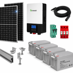 Kit Solar Aislado de 5550Wh/día y 6kW de Potencia Pico con Baterías de Gel