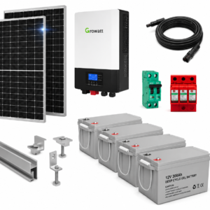 Kit Solar Aislado de 5550Wh/día y 4kW de Potencia Pico con Baterías de Gel
