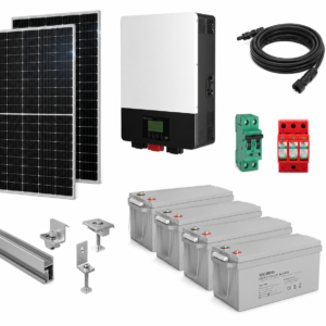 Kit Solar Aislado de 4650Wh/día y 3kW de Potencia Pico con Baterías de Gel
