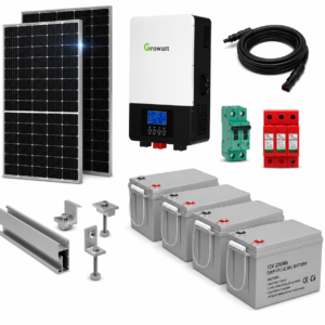 Kit Solar Aislado de 6700Wh/día y 4kW de Potencia Pico con Baterías de Gel