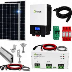 Kit Solar Aislado de 750Wh/día y 1kW de Potencia Pico con Baterías de Litio