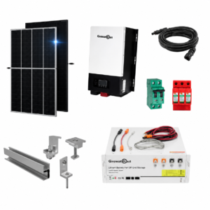 Kit Solar Aislado de 3000Wh/día y 2kW de Potencia Pico con Baterías de Litio