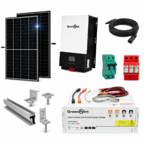 Kit Solar Aislado de 1500Wh/día y 1,5kW de Potencia Pico con Baterías de Litio
