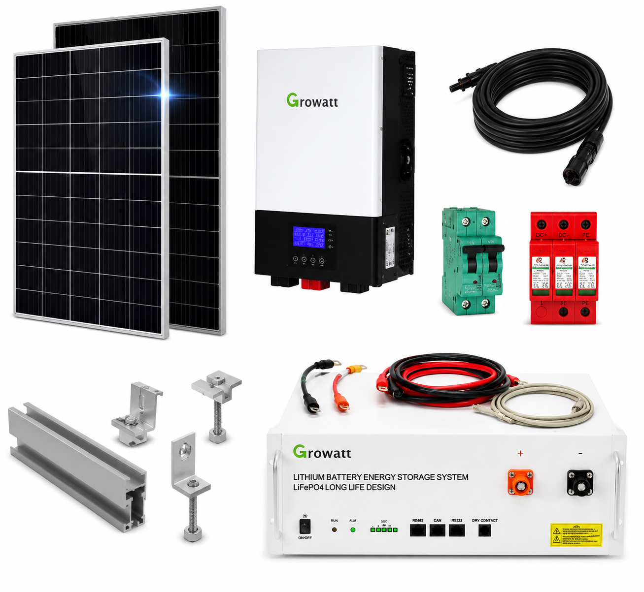 Kit Solar Aislado de 7150Wh/día y 3kW de Potencia Pico con Baterías de Litio
