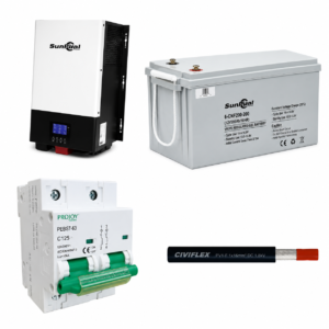 Kit de Respaldo GreenPoint: Inversor 2kW + Batería Litio 200Ah 25.6V