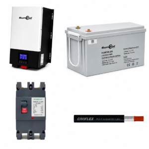 Kit de Respaldo GreenPoint: Inversor 3kW + Batería Litio 100Ah 25.6V