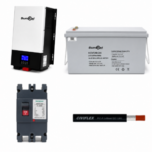 Kit de Respaldo GreenPoint: Inversor 3kW + Batería Litio 150Ah 25.6V