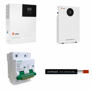 Kit de Respaldo SRNE: Inversor 3.5kW + Batería Litio 100Ah 51.2V
