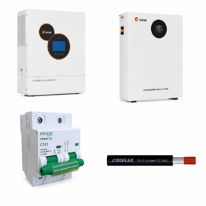 Kit de Respaldo SRNE: Inversor 5kW + Batería Litio 100Ah 51.2V