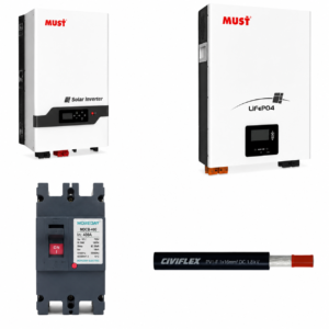 Kit de Respaldo MUST: Inversor 12kW + Batería Litio 100Ah 48V