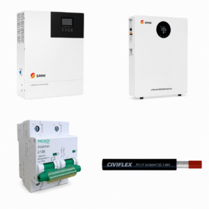Kit de Respaldo SRNE: Inversor 3.5kW + Batería Litio 200Ah 51.2V