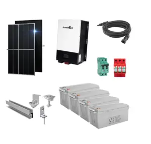 Kit Solar Aislado de 5550Wh/día y 4kW de Potencia Pico con Baterías de Gel