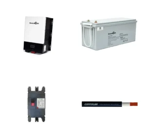 Kit de Respaldo GreenPoint: Inversor 3kW + Batería Litio 150Ah 25.6V